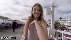 POV sex video Pussy play in public